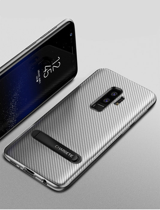 Housse en argent Samsung Galaxy S9 Plus Coque§béquille