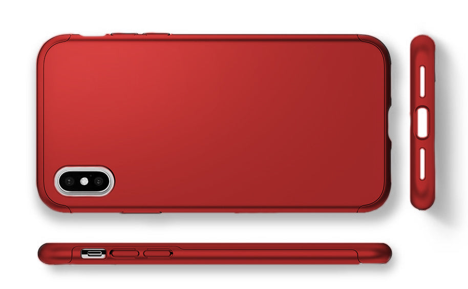 Boîtier rouge Apple iPhone X 360