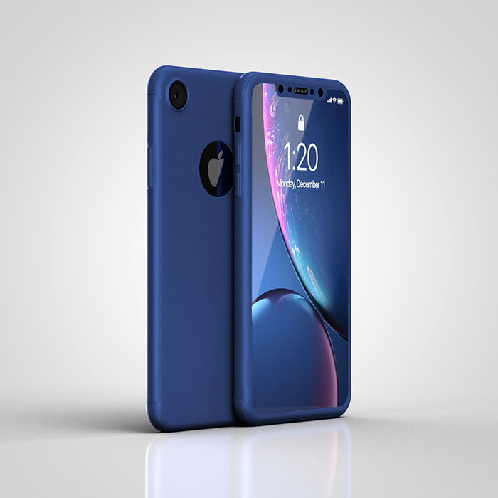 Housse bleue Apple iPhone XR 360