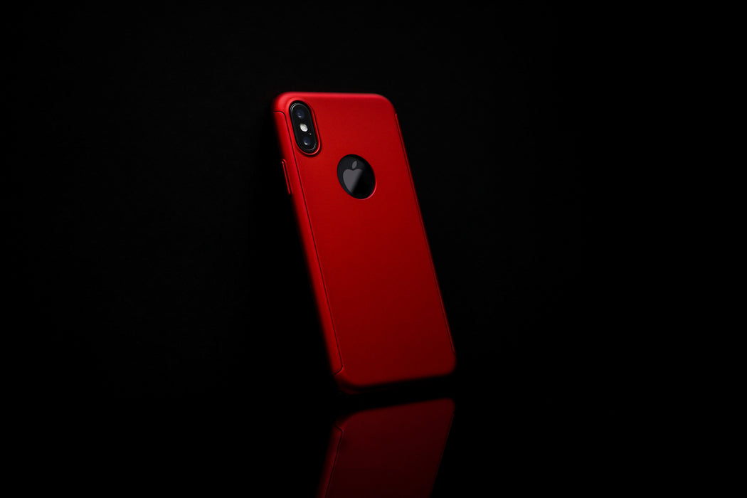Boîtier rouge Apple iPhone XS 360
