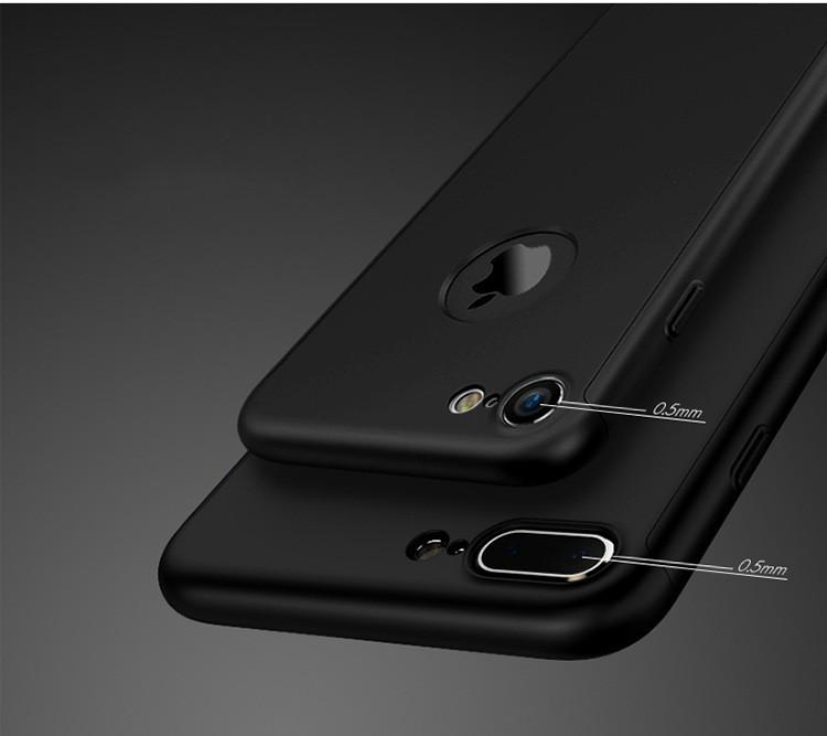 Etui noir Apple iPhone 8 Plus 360