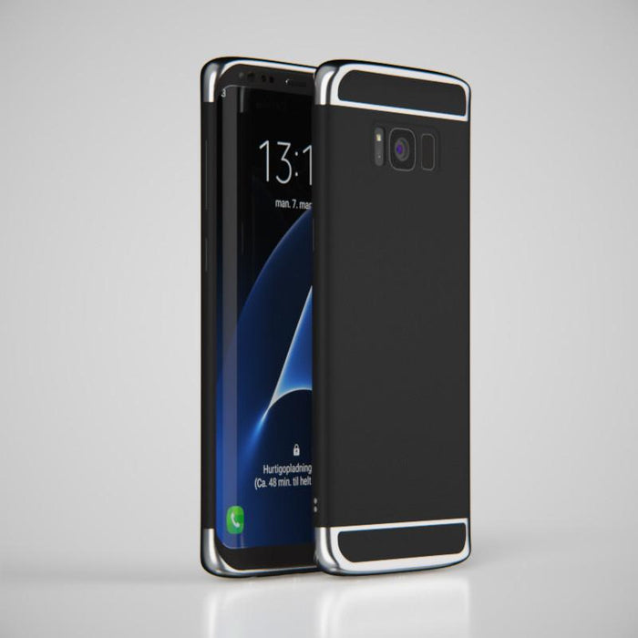 Etui noir avec des bords argentés Galaxy S8 Plus
