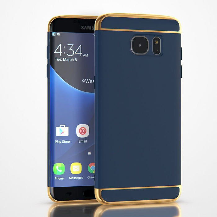 Coque bleue 3 en 1 Samsung Galaxy S7 EDGE