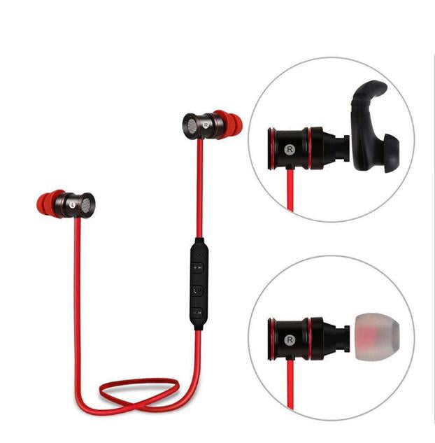 Écouteurs Rоuges de sport sans fil 4.1 Bluetooth ChargeSound