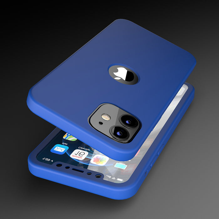 Housse bleue Apple iPhone 12 Mini 360