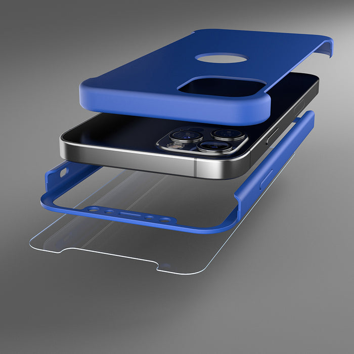 Housse bleue Apple iPhone 12 Pro Max 360