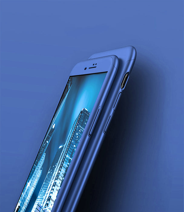 Boîtier bleu Apple iPhone 8 Plus 360