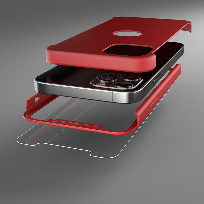 Boîtier rouge Apple iPhone 12 Pro Max 360